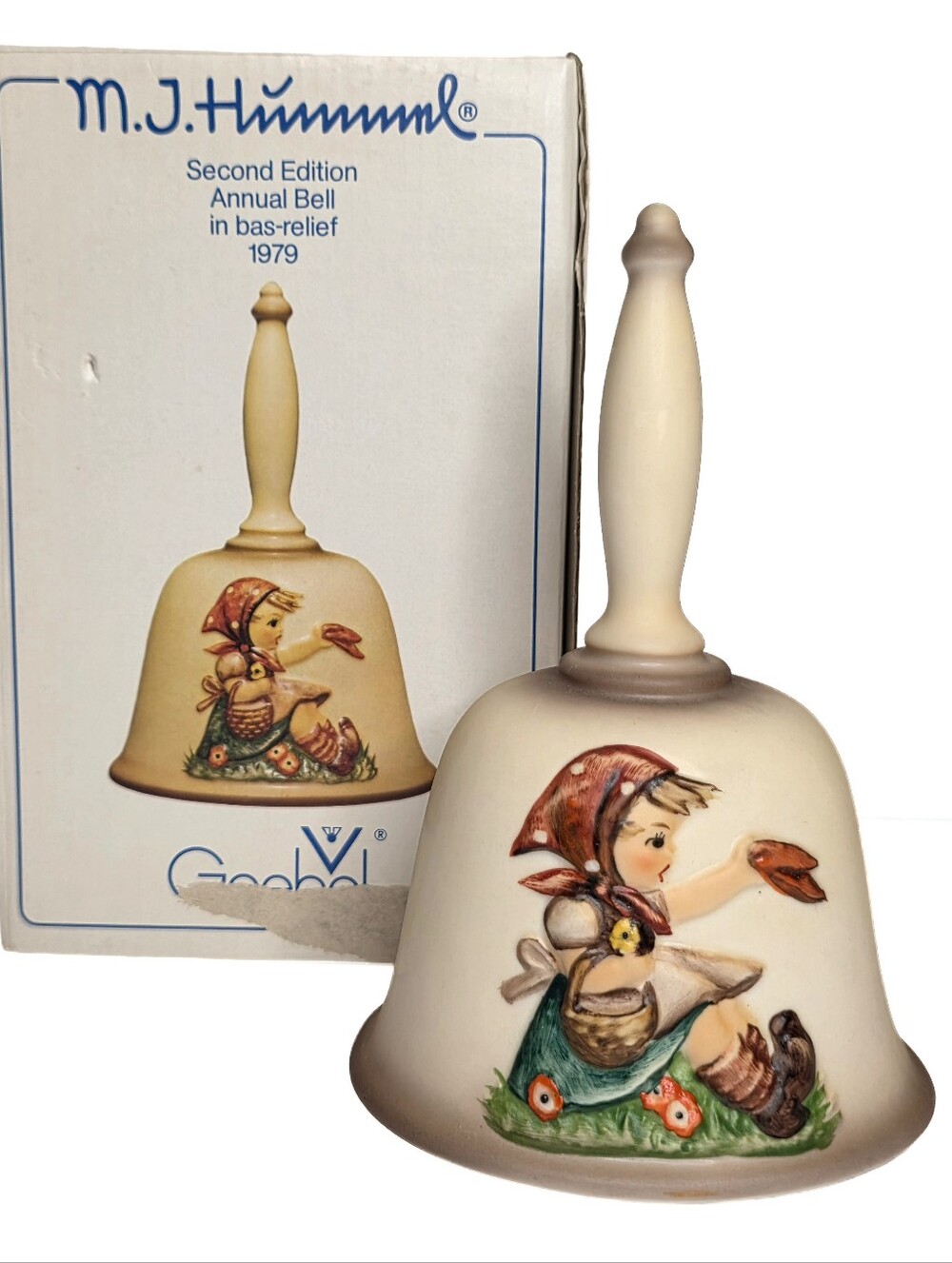 Goebel M.I. Hummel 1979 Second Edition Annual Bell Porcelain HUM 701 Farewell